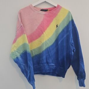Polo by Ralph Lauren Pastel Rainbow Tie-Dye Crewneck Sweatshirt